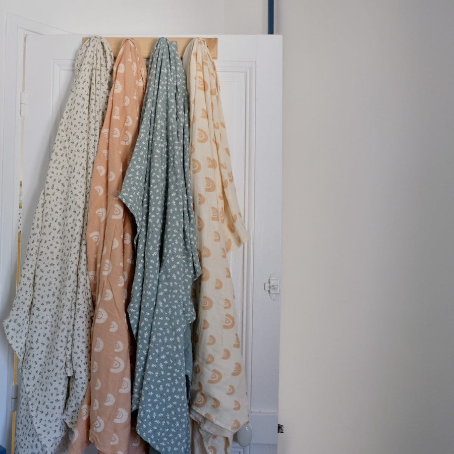 maxi lange gaze de coton arc en ciel