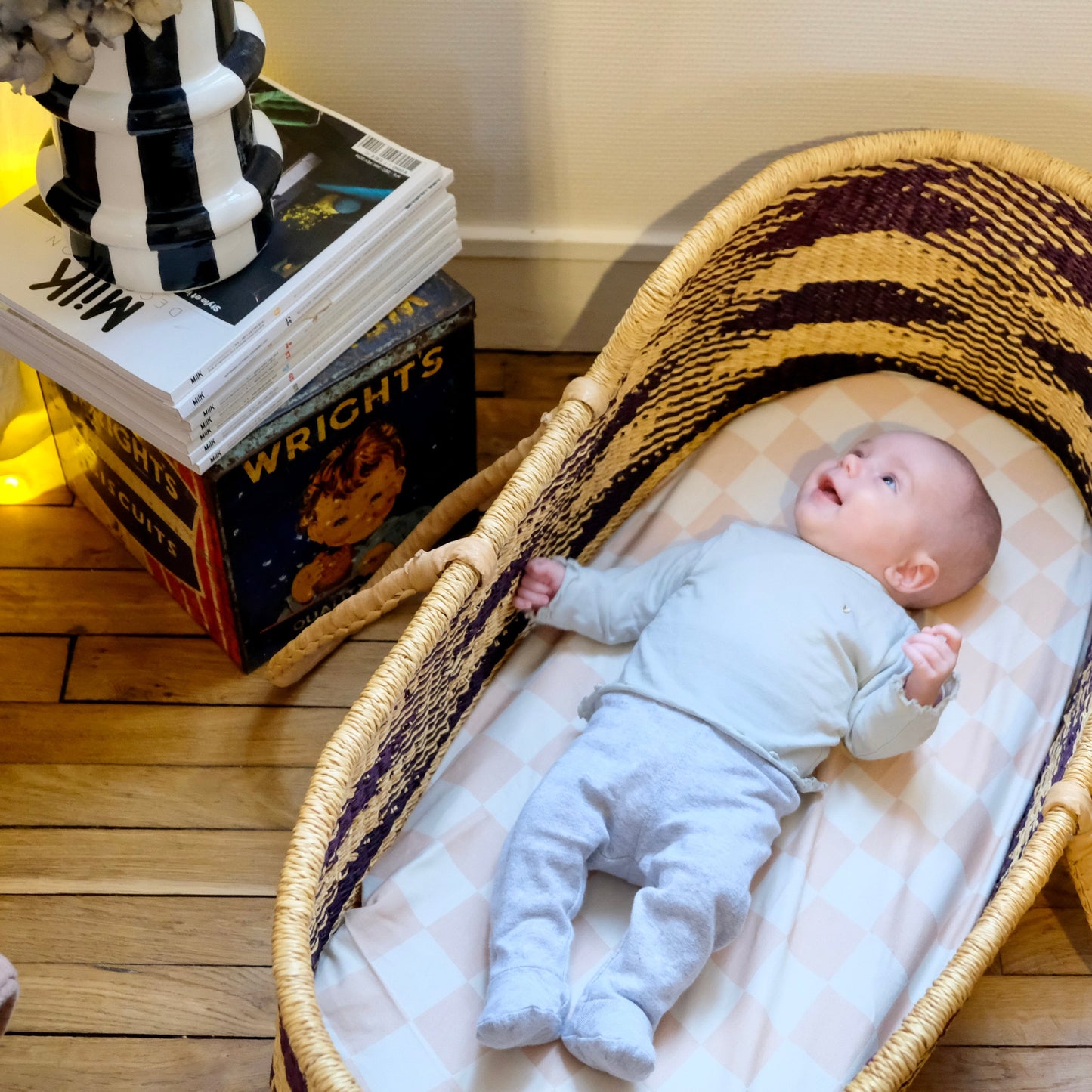 Housse matelas à langer Damier Barbe à Papa