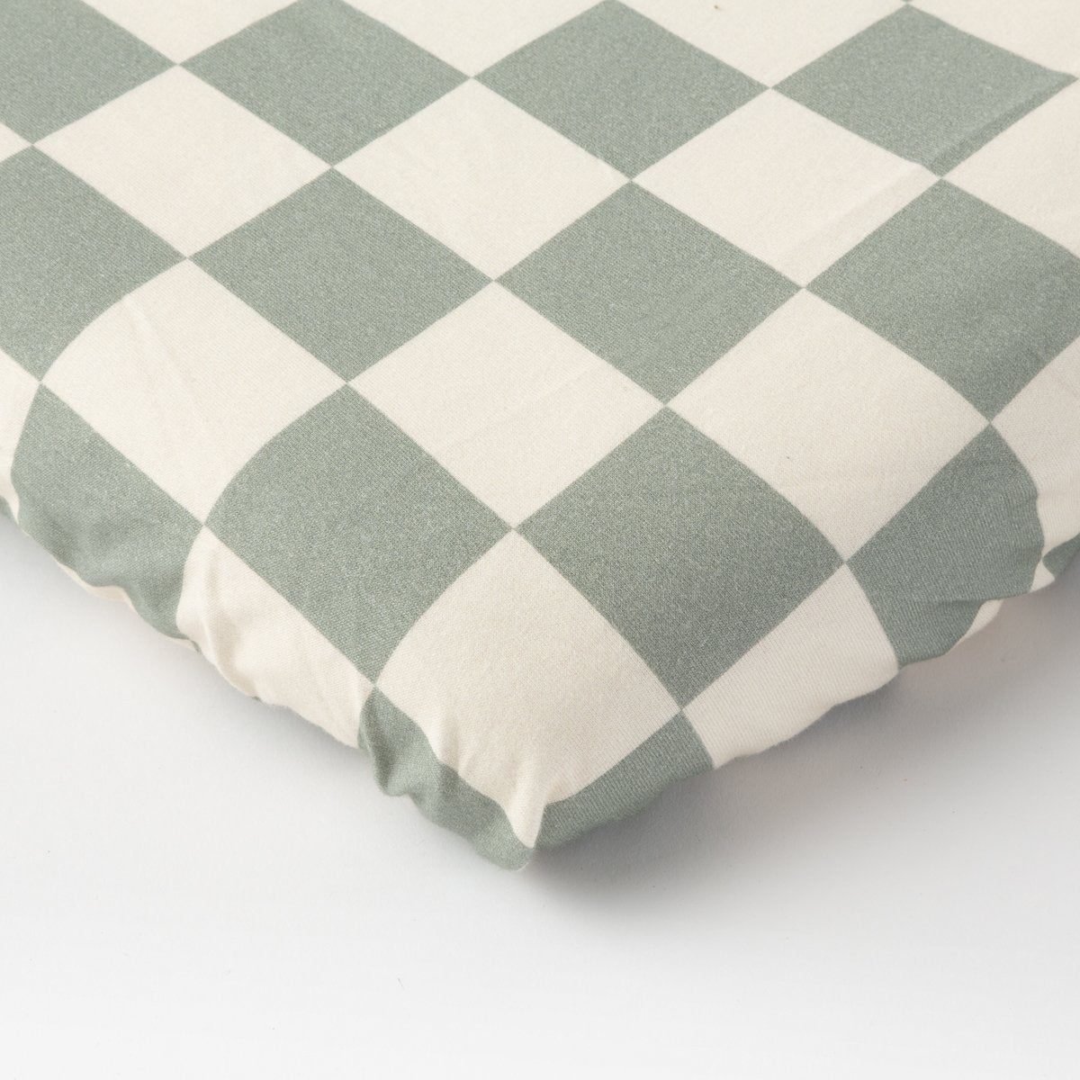 housse matelas à langer et de change jersey tout doux damier vert