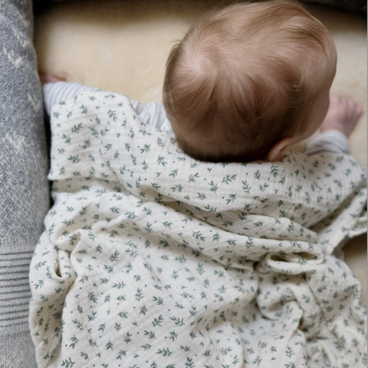 lange grand format gaze de coton cueillette milk