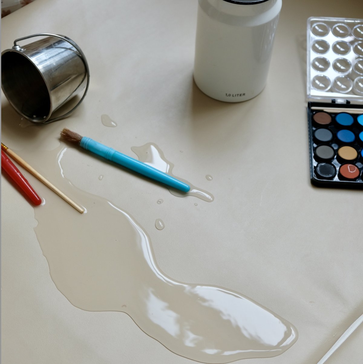 tapis d eveil waterproof motricite et jeux bebe enfant grand format XXL waterproof uni beige