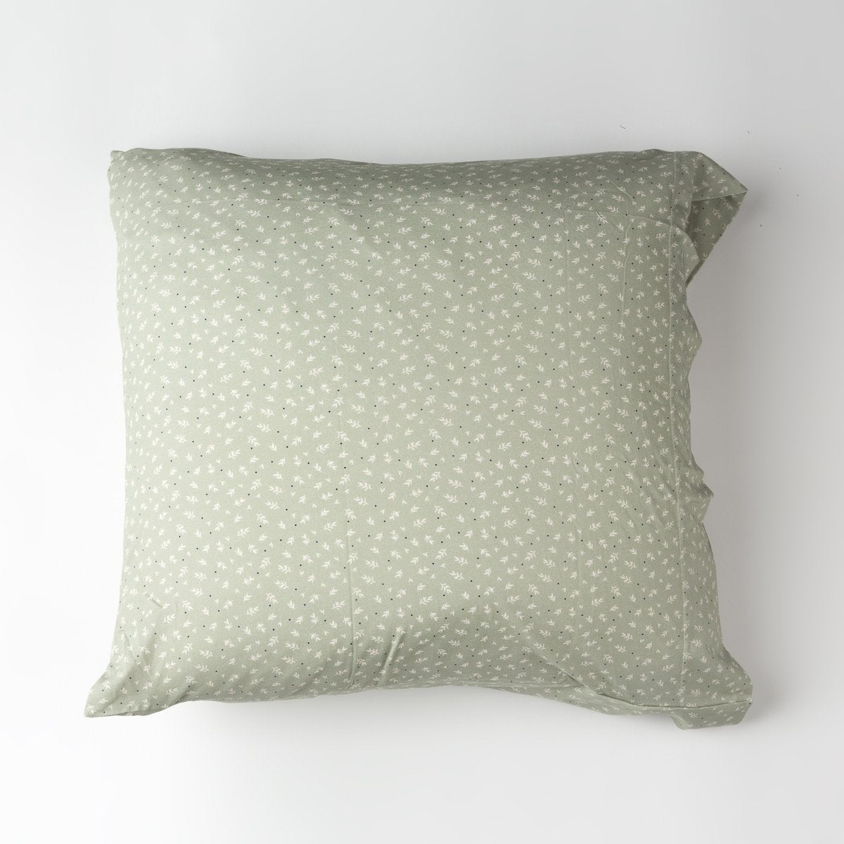 parure linge de lit bébé enfant en jersey tout doux coloris sauge oreiller carré