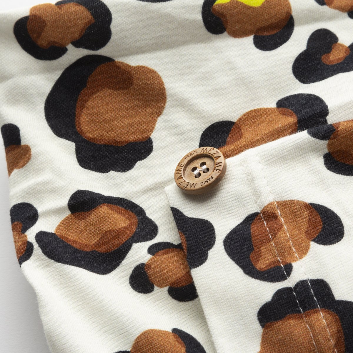 parure linge de lit jersey enfant bébé motif léopard fermeture zip boutons