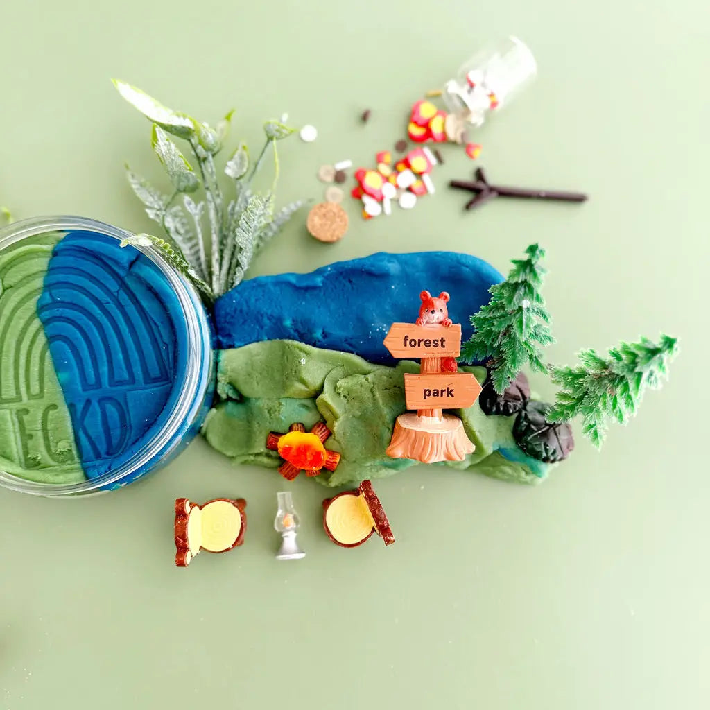 Kit sensoriel de pâte à modeler Camping
