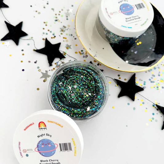 Pâte à modeler pailletée noir