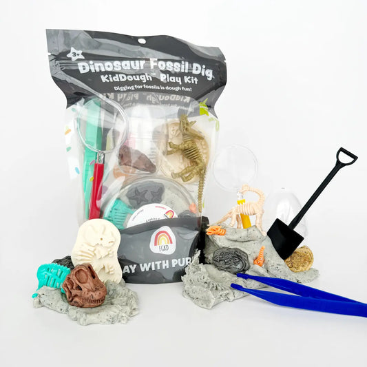 Kit sensoriel de pâte à modeler Fossiles et Dinosaures