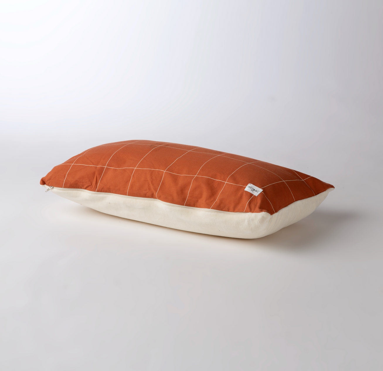 🔴 La housse coussin +One Grid Terracotta / GROS BOBO