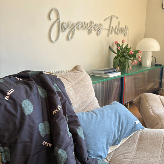 couverture douillette motif fruites 