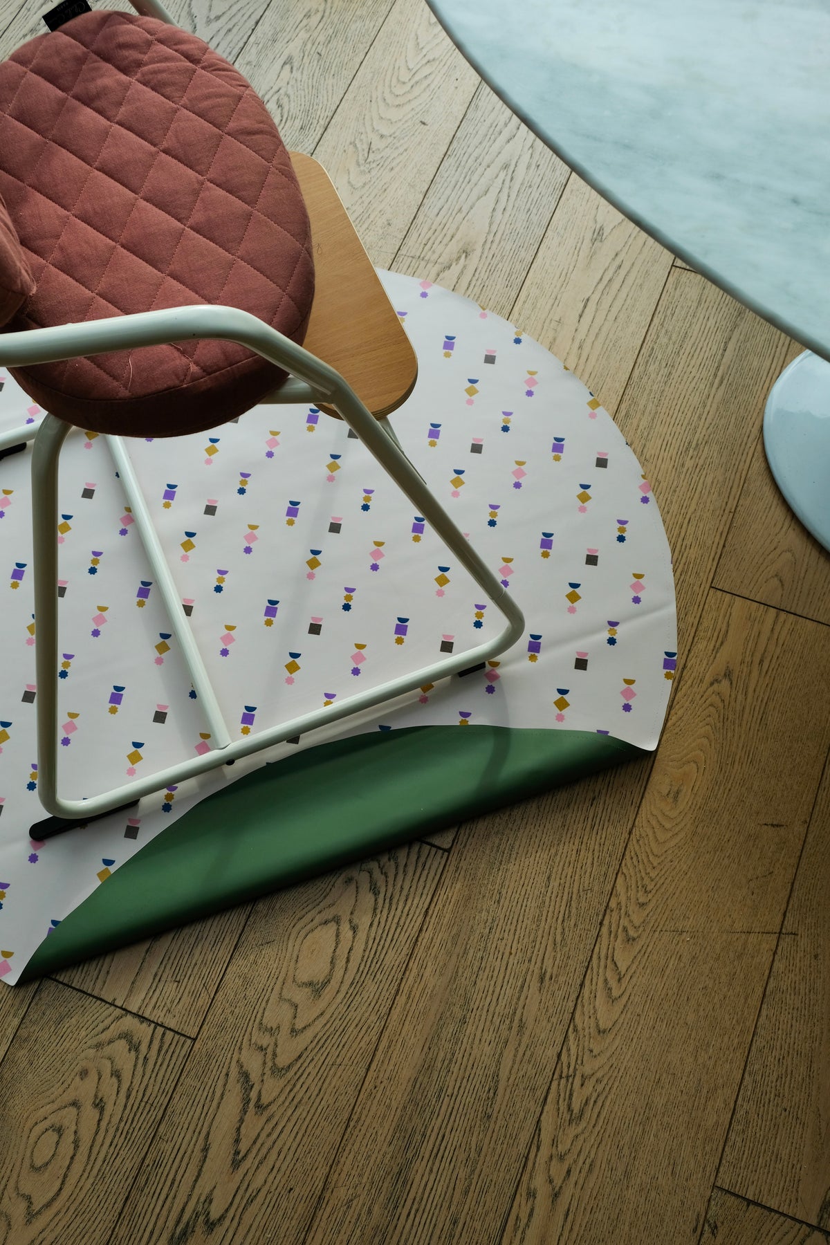 Nappe d'activités ronde waterproof Gommettes / Matcha