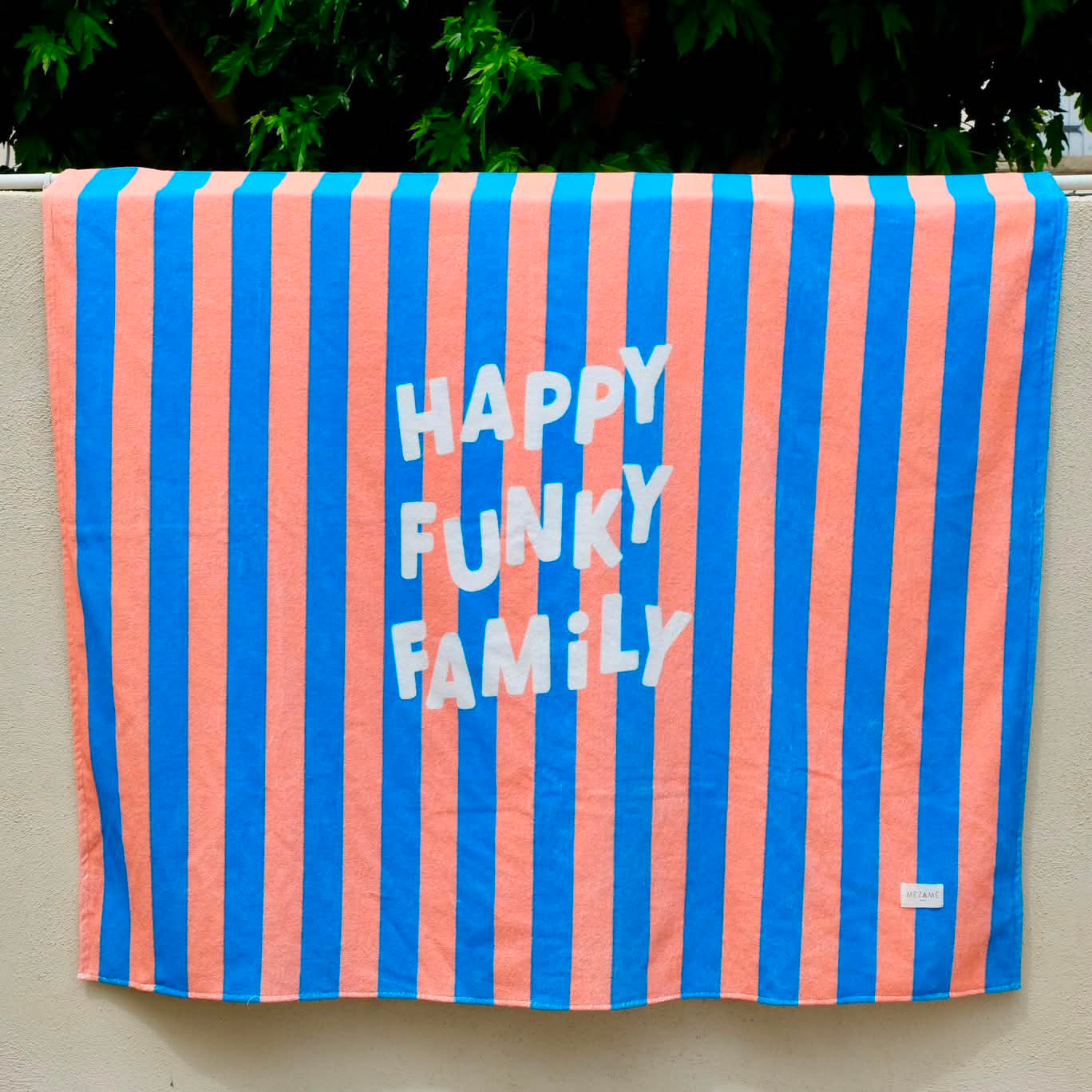 🔴 Serviette éponge bleu + orange / GROS BOBO