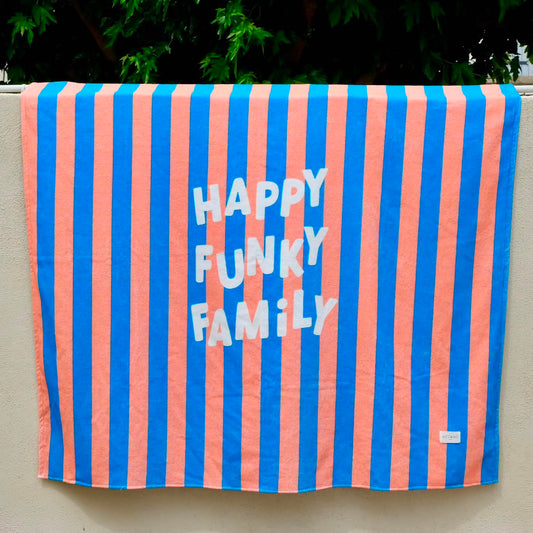 🔴 Serviette éponge bleu + orange / GROS BOBO
