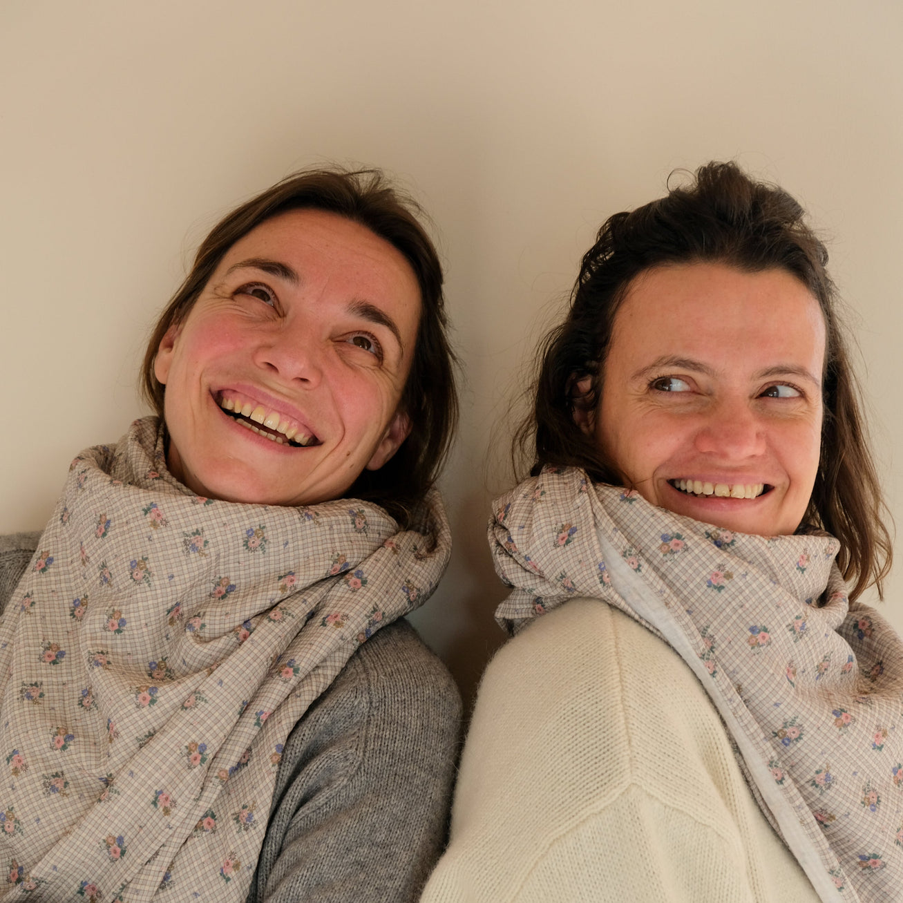 FOULARD GAZE DE COTON FLEURI
