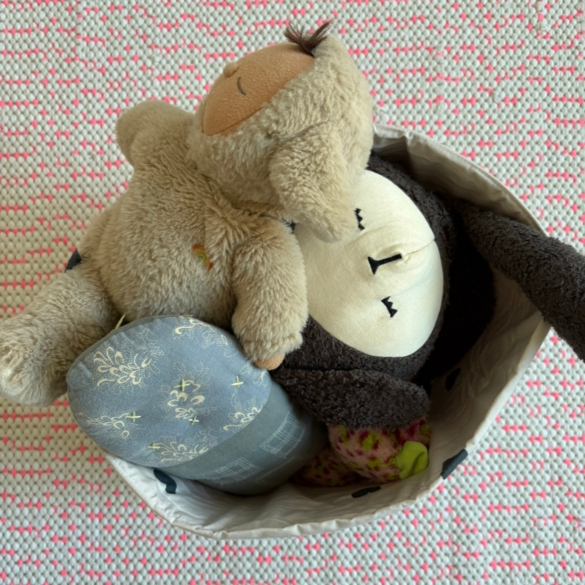 petit panier de rangement chambre enfant coeur 