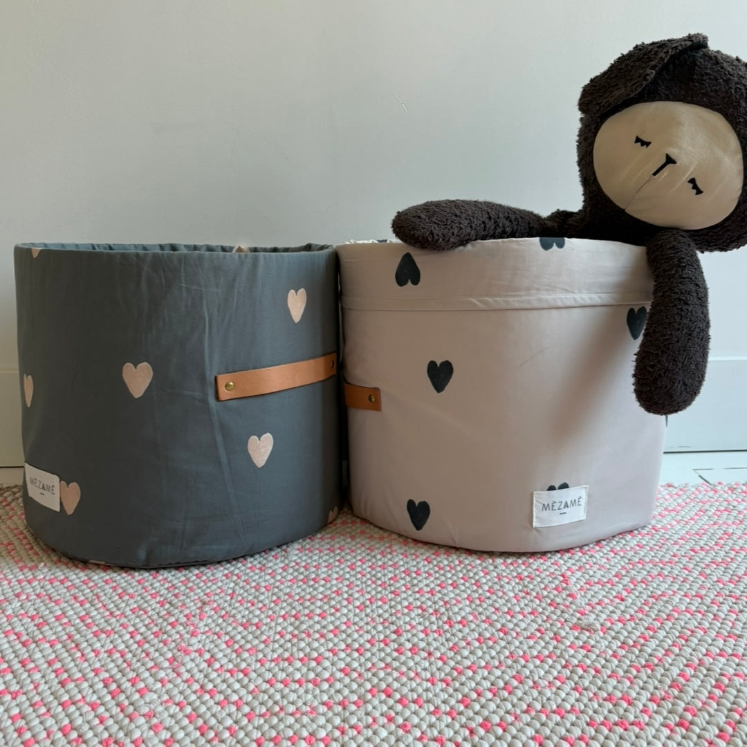 petit panier de rangement motif coeur