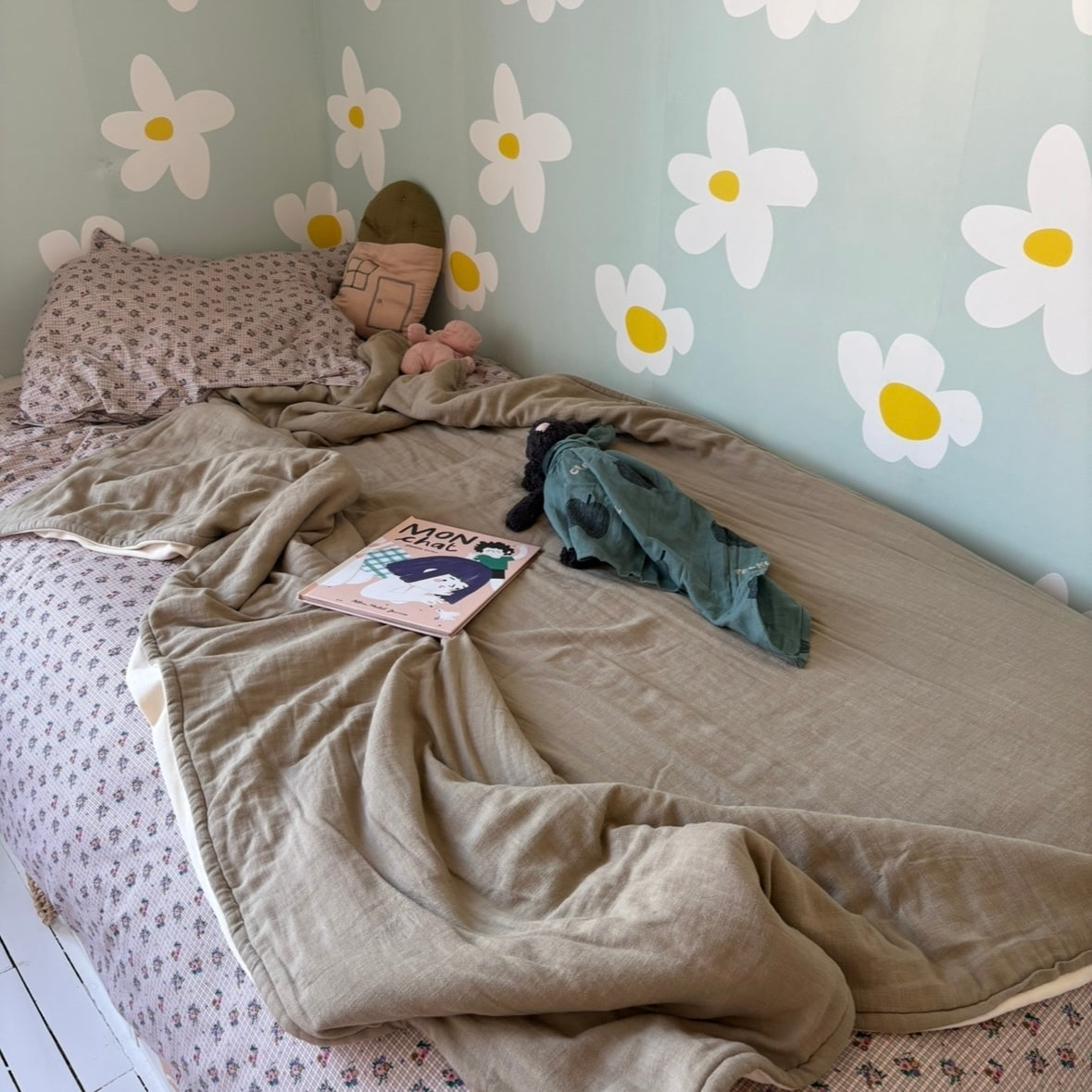 couverture douce douillette maxi format coloris  olive