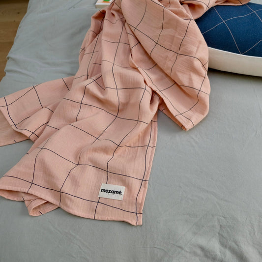 Maxi lange Grid Rose