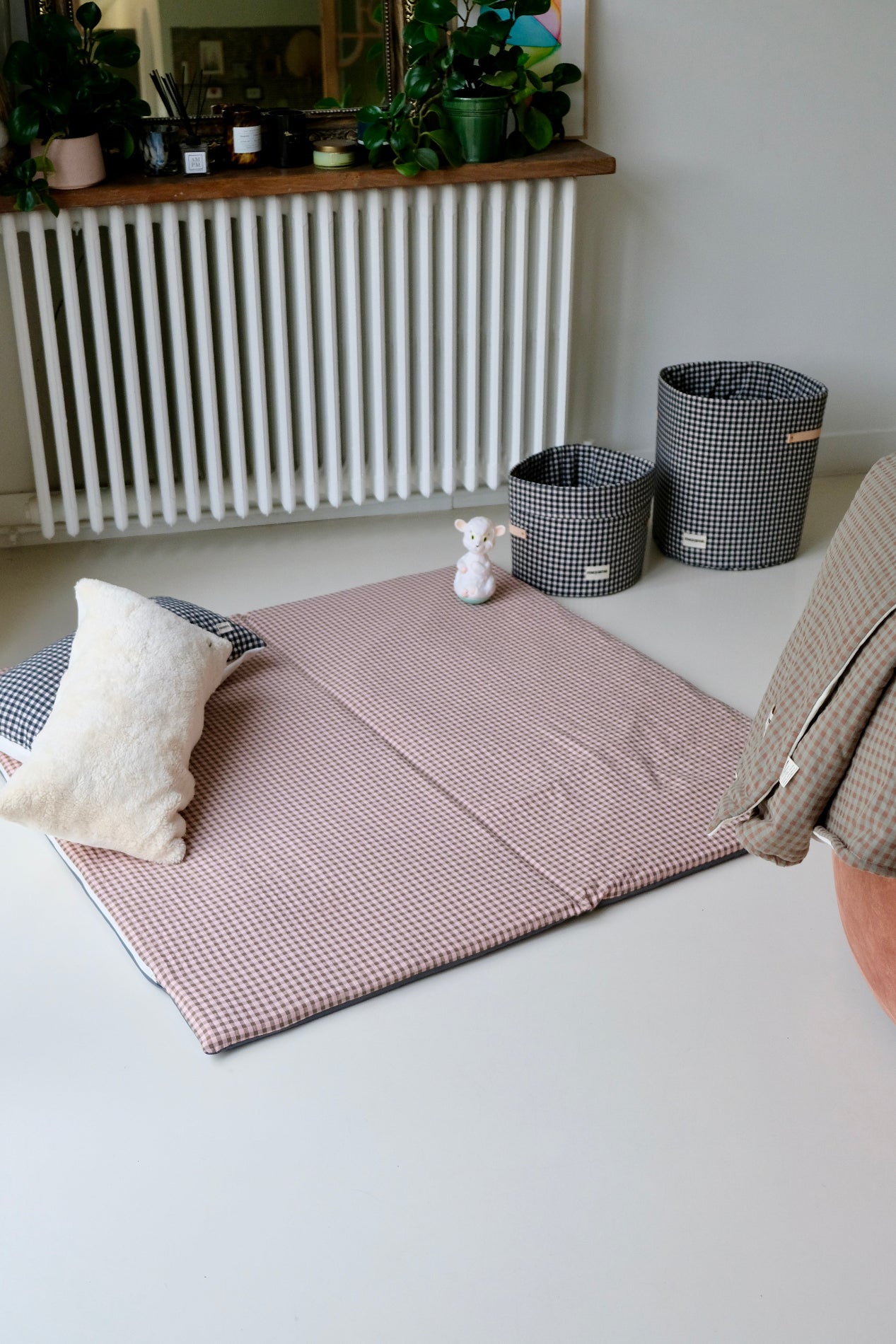 Tapis de vie Vichy Rhubarbe