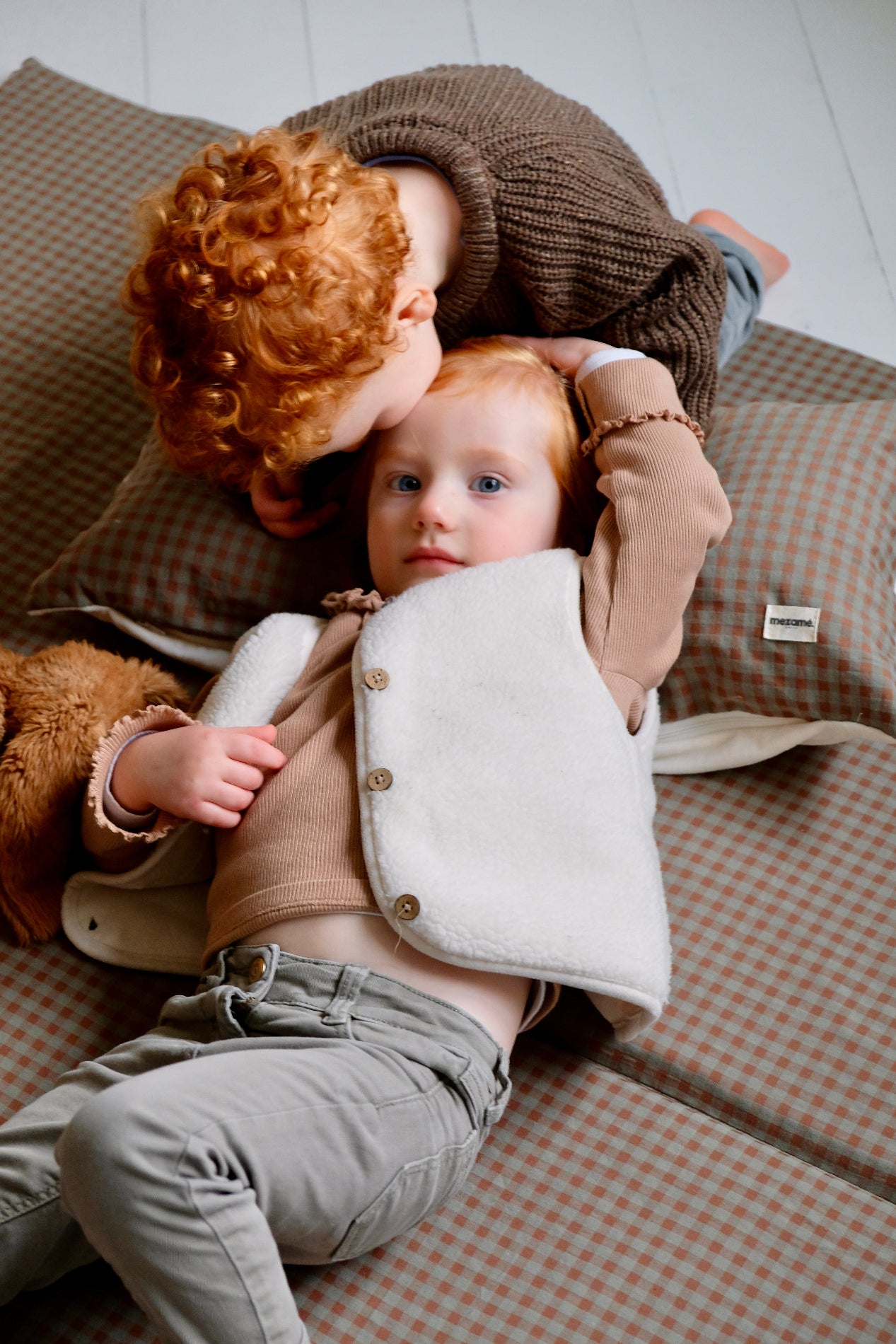 Coussin +One Vichy Châtaigne