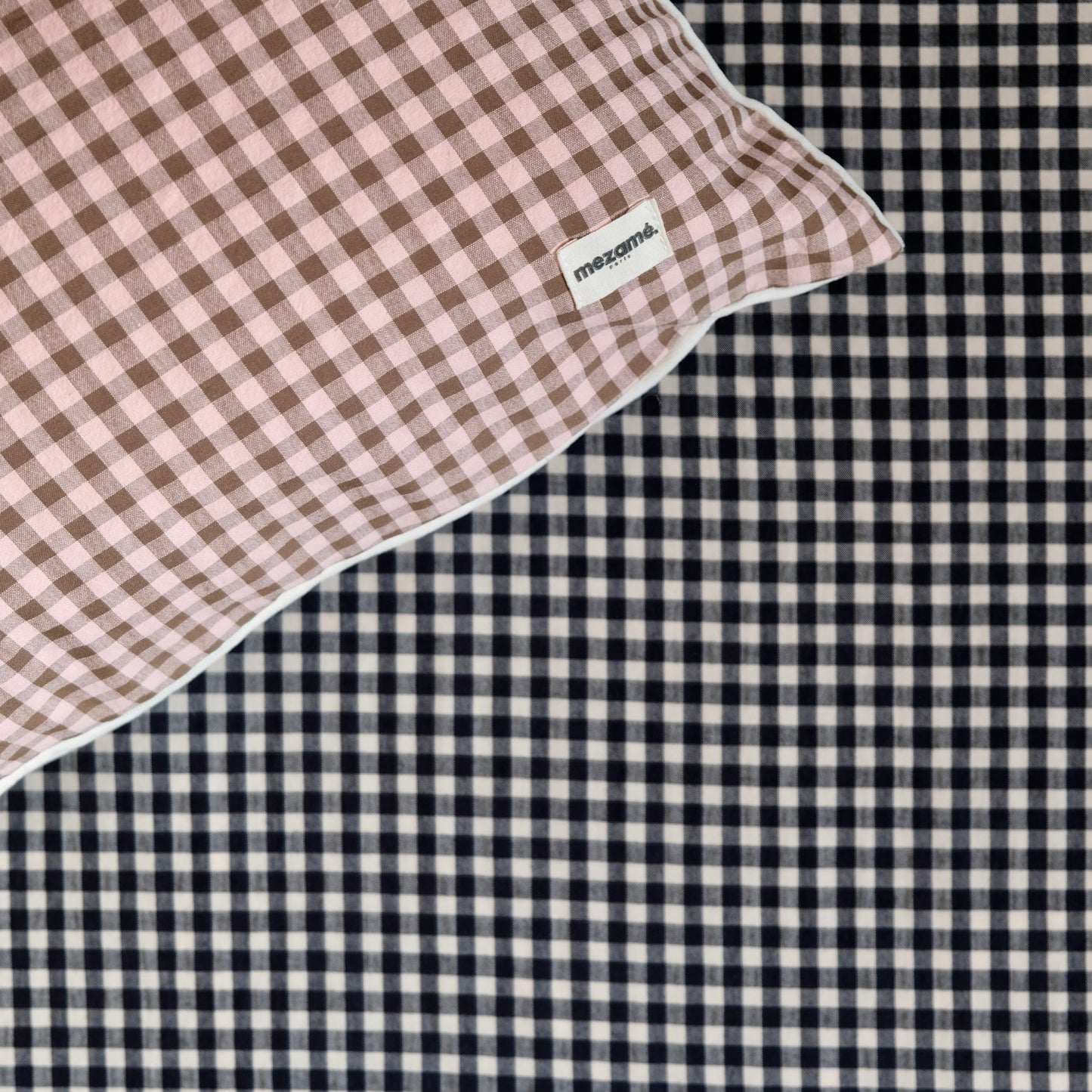 Coussin +One Vichy Rhubarbe