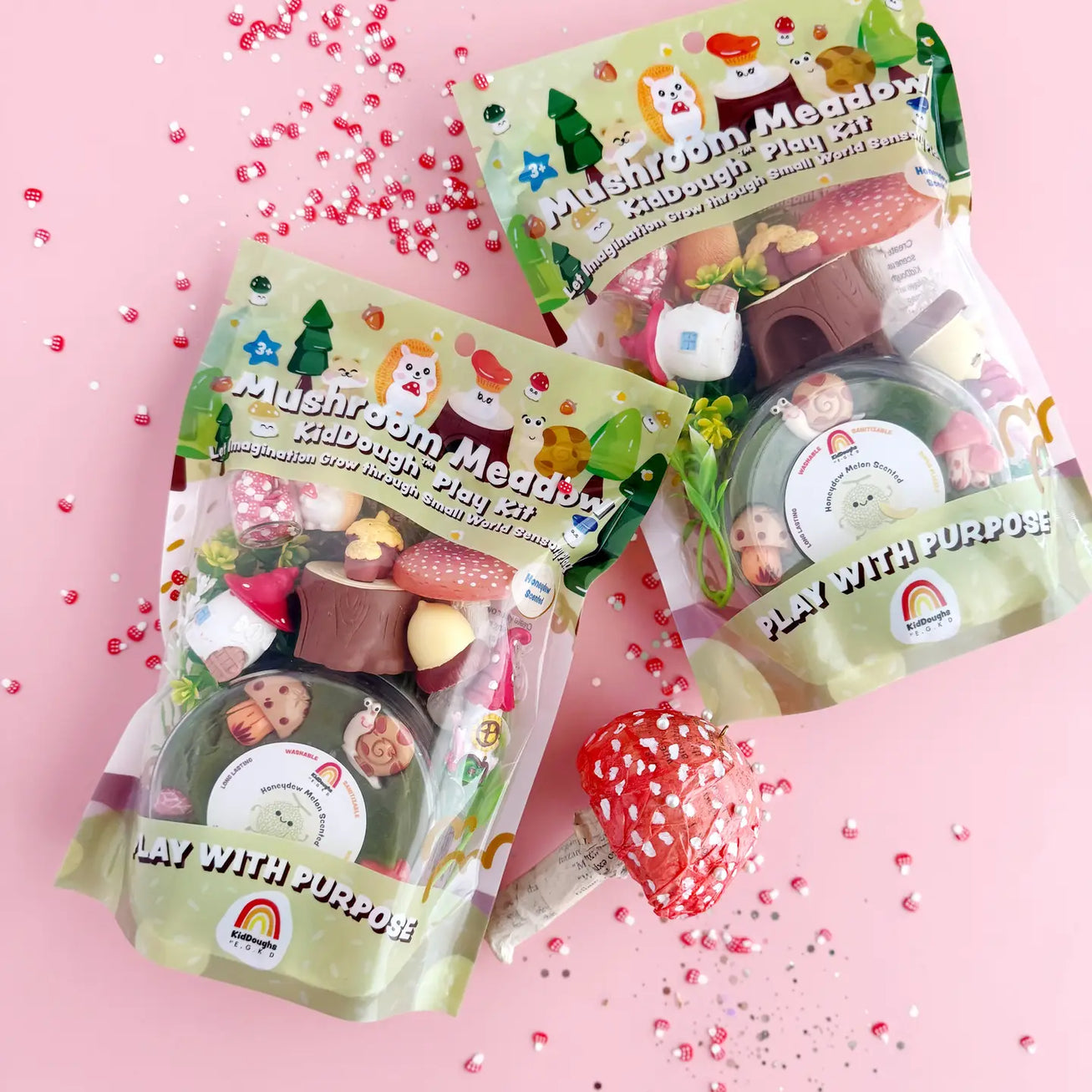 Kit sensoriel de pâte à modeler Prairie aux champignons
