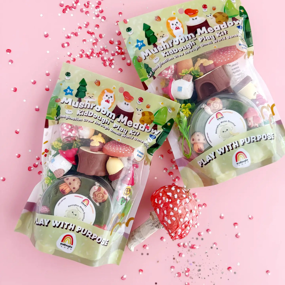 Kit sensoriel de pâte à modeler Prairie aux champignons