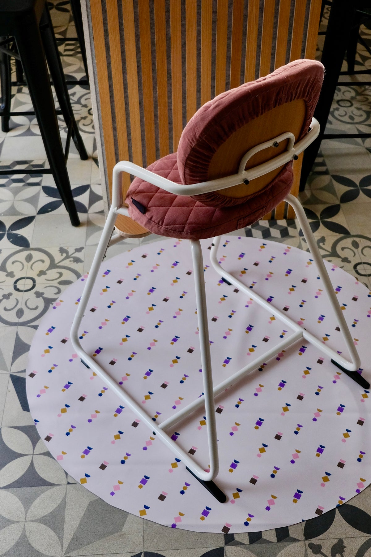 Nappe d'activités ronde waterproof Gommettes / Matcha