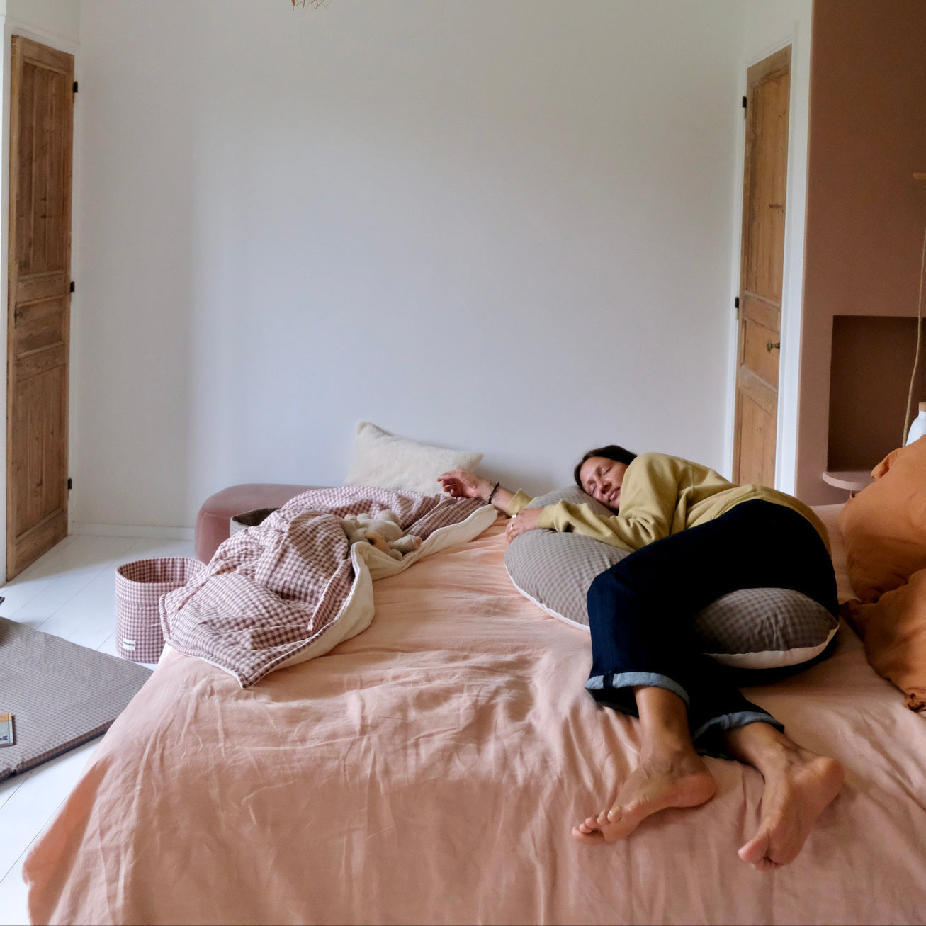 Coussin d'Allaitement Vichy Châtaigne