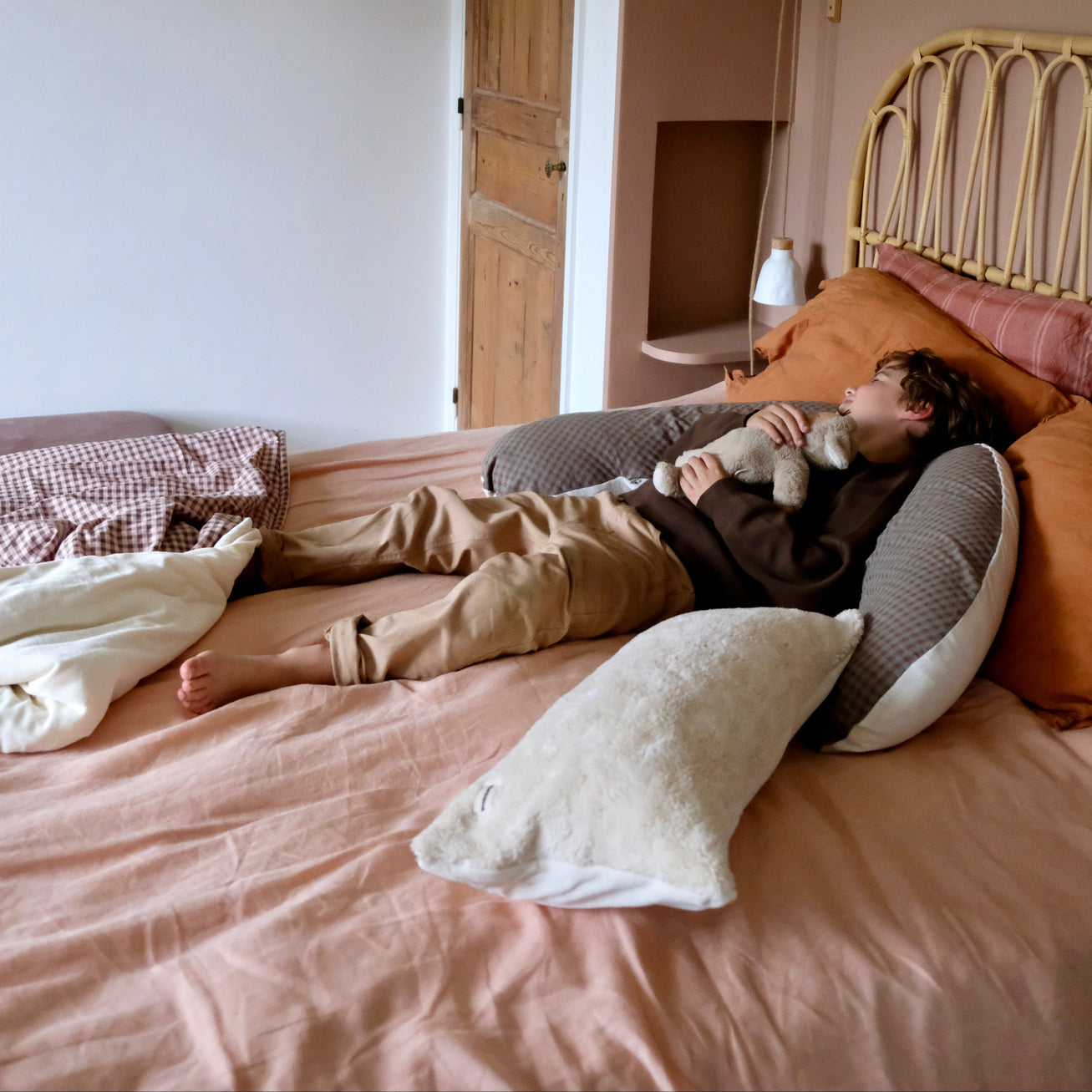 Coussin d'Allaitement Vichy Châtaigne