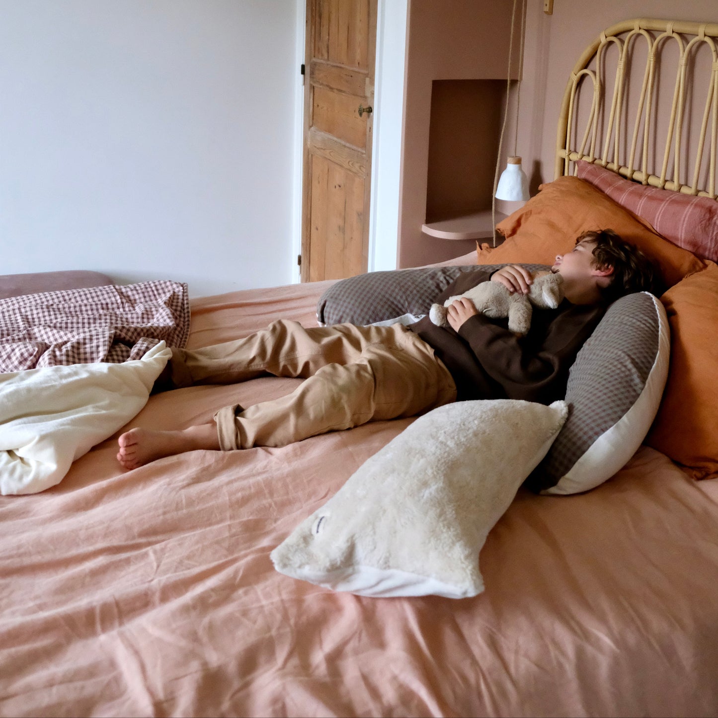 Coussin d'Allaitement Vichy Châtaigne