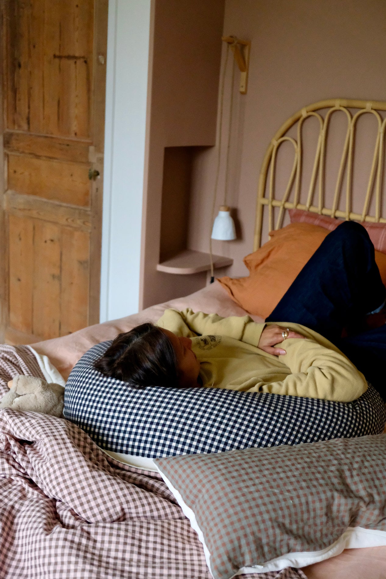 Coussin d'Allaitement Vichy Réglisse