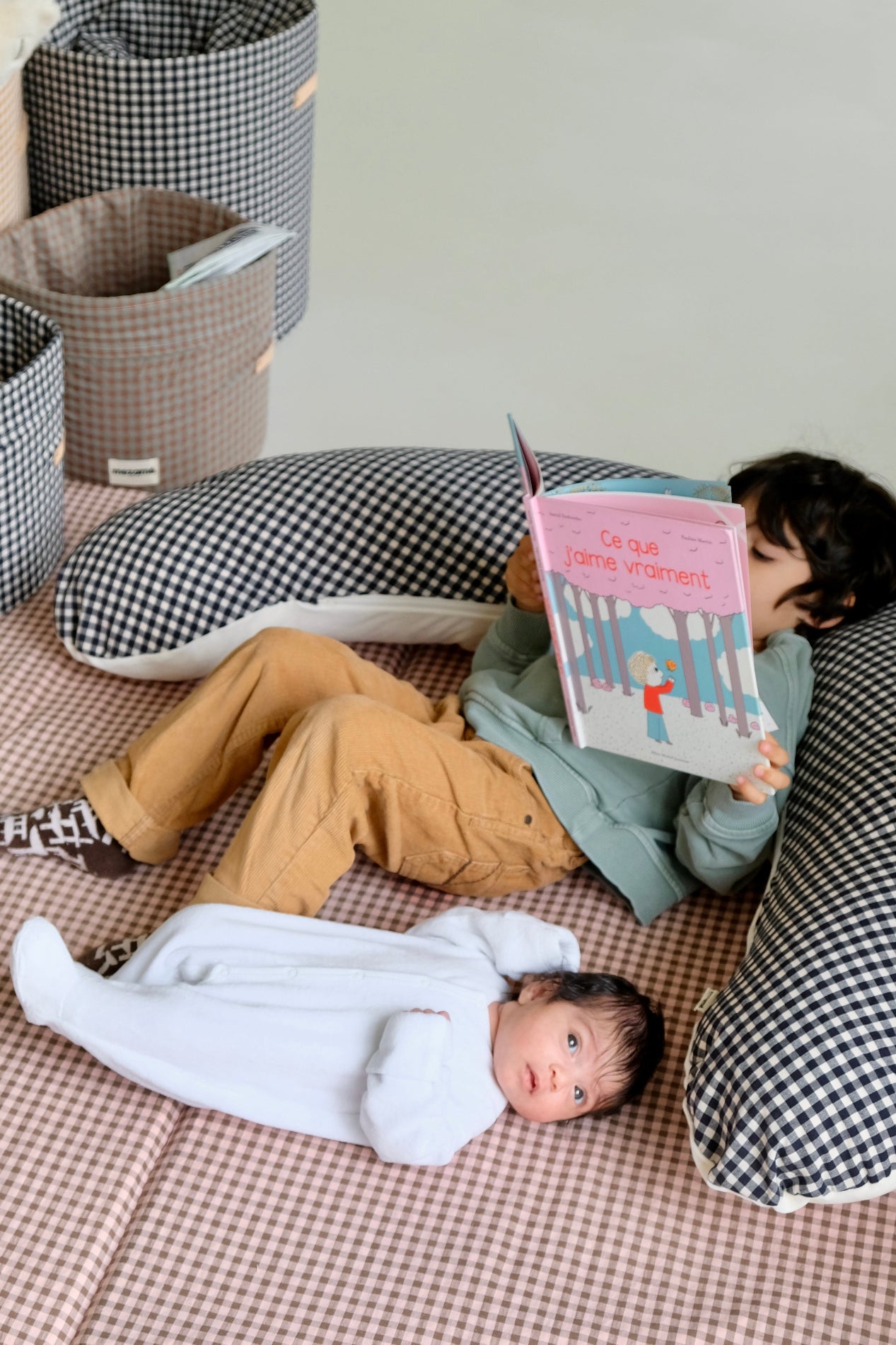 Coussin d'Allaitement Vichy Réglisse