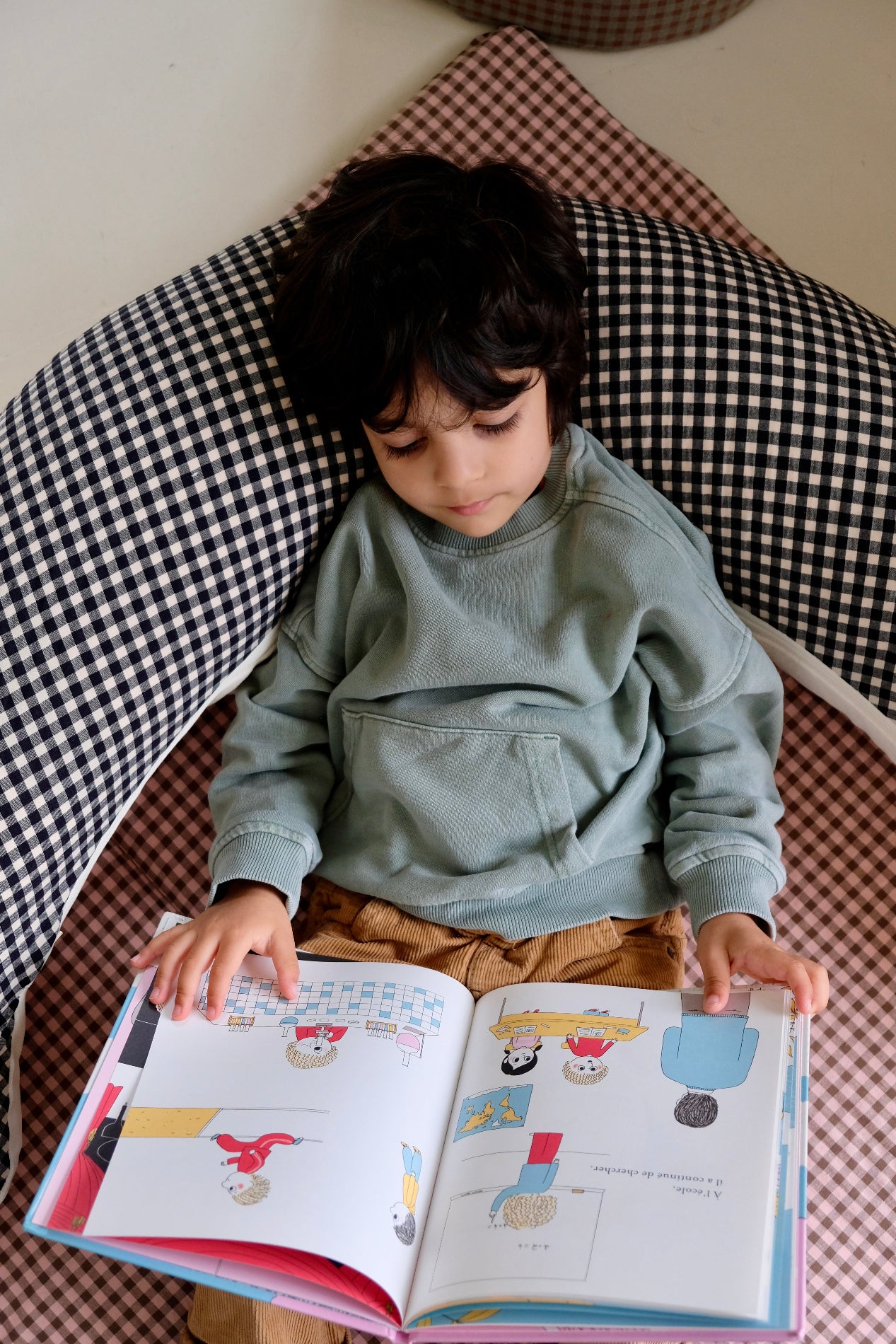 Coussin d'Allaitement Vichy Réglisse