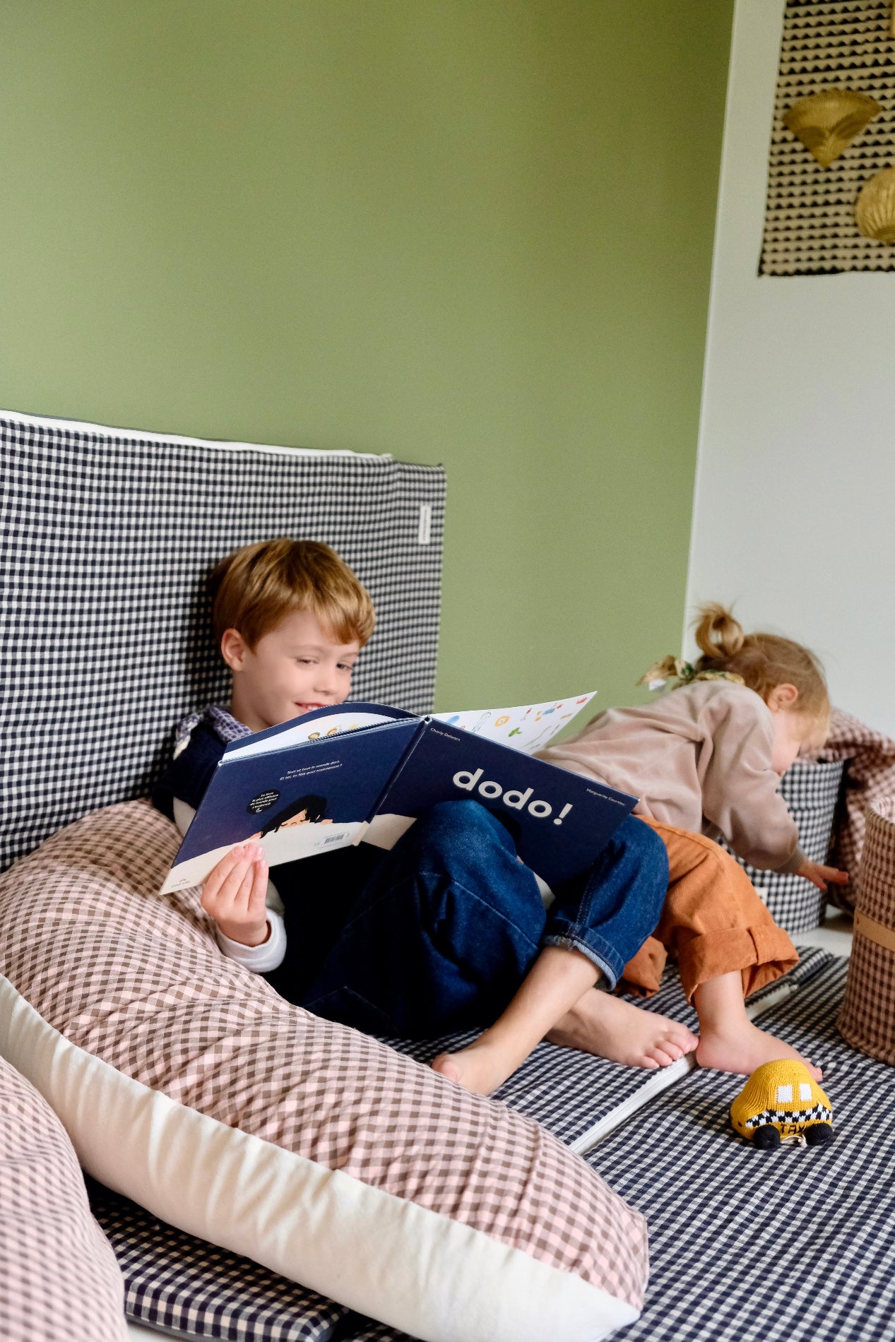 Coussin d'Allaitement Vichy Rhubarbe