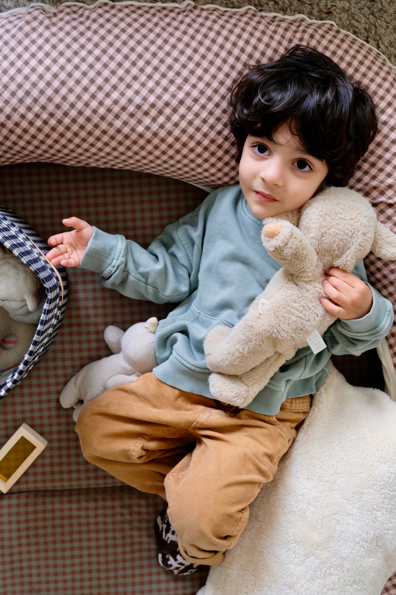 Coussin d'Allaitement Vichy Rhubarbe