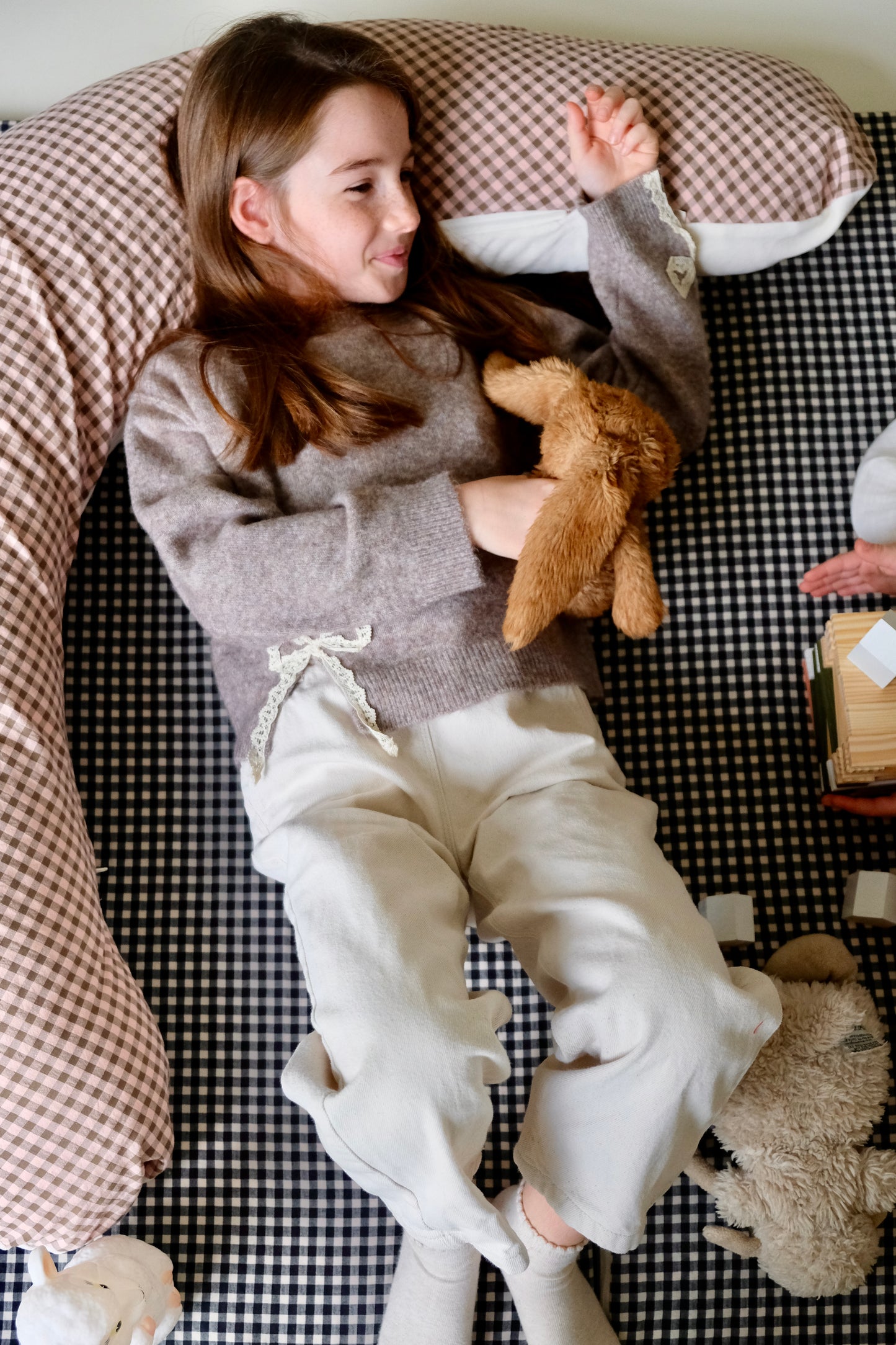 Coussin d'Allaitement Vichy Rhubarbe