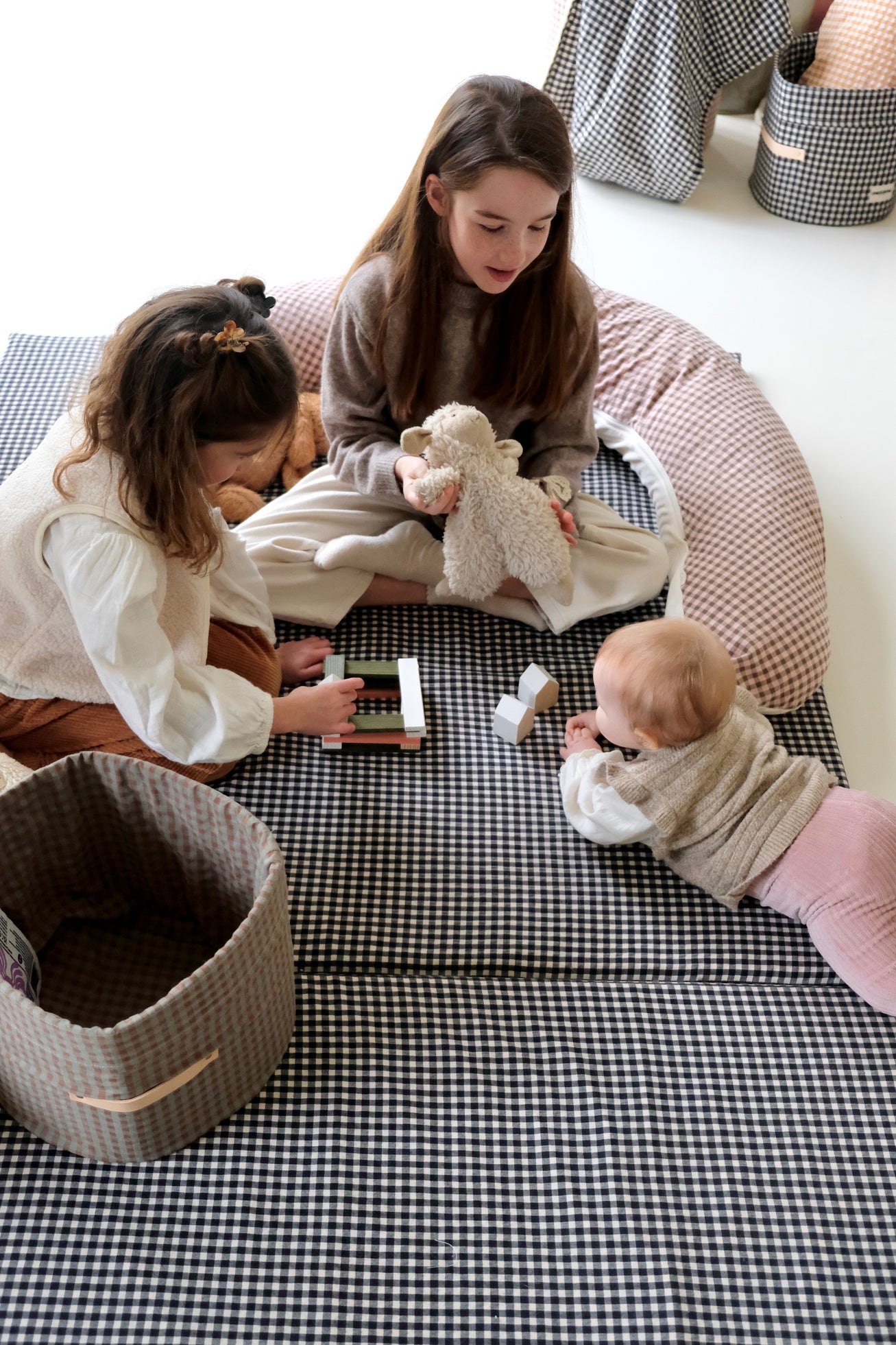 Coussin d'Allaitement Vichy Rhubarbe