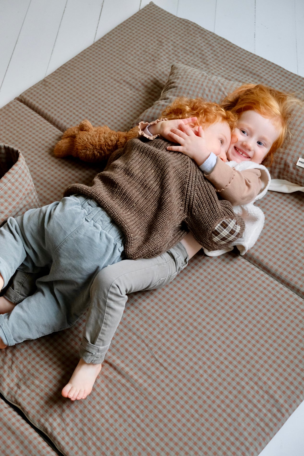 Tapis de vie King Size Vichy Châtaigne