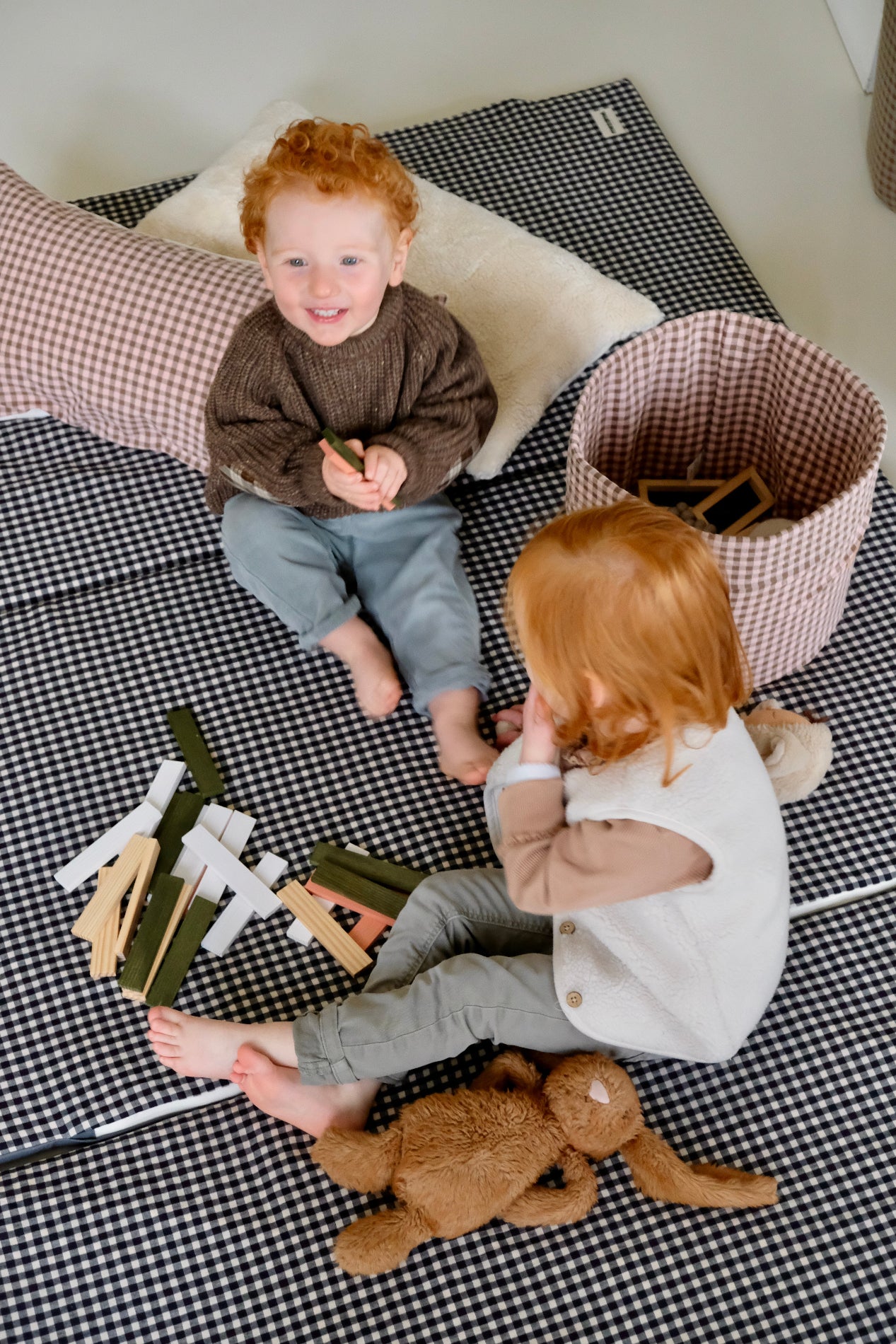 Tapis de vie King Size Vichy Réglisse