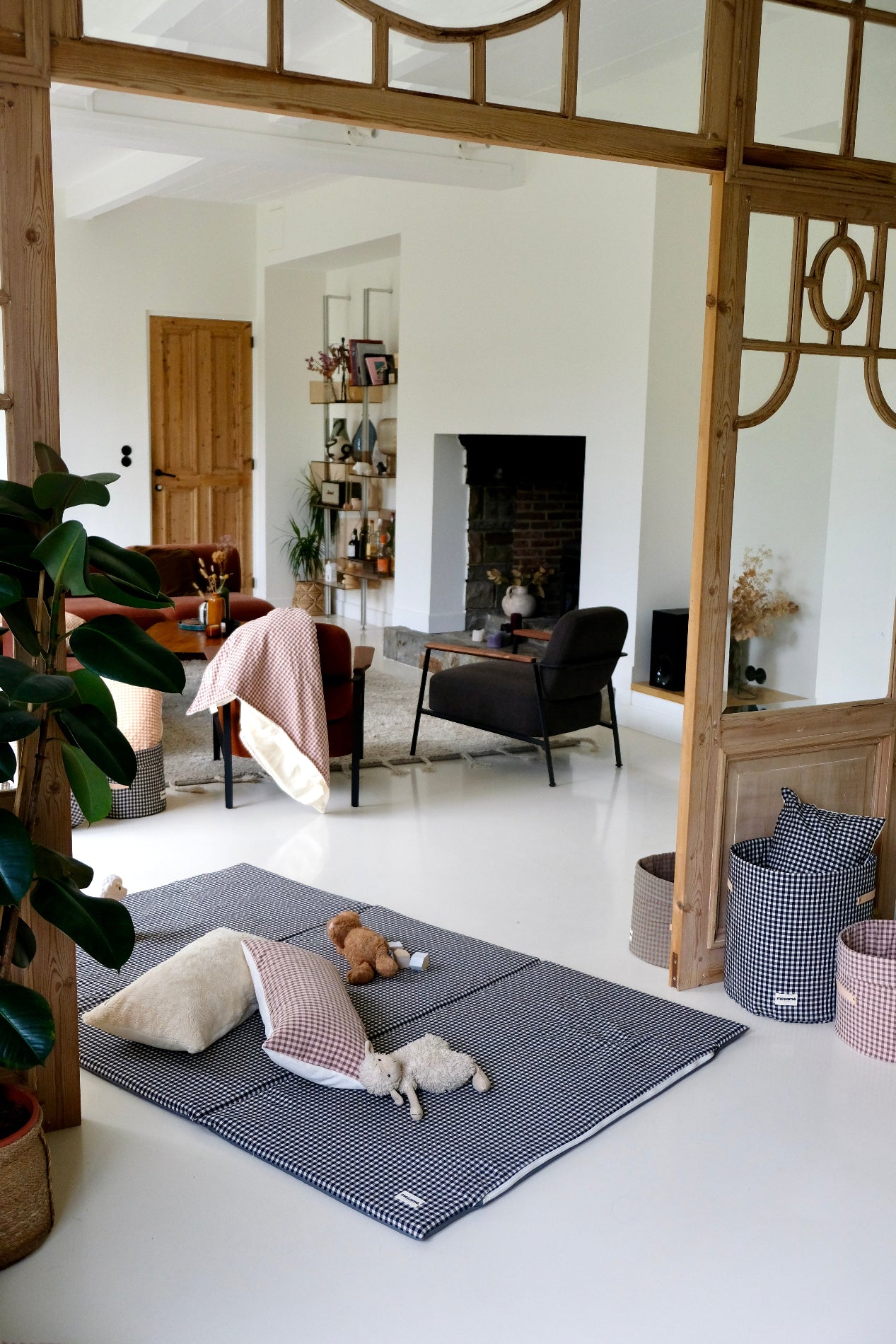 Tapis de vie King Size Vichy Réglisse