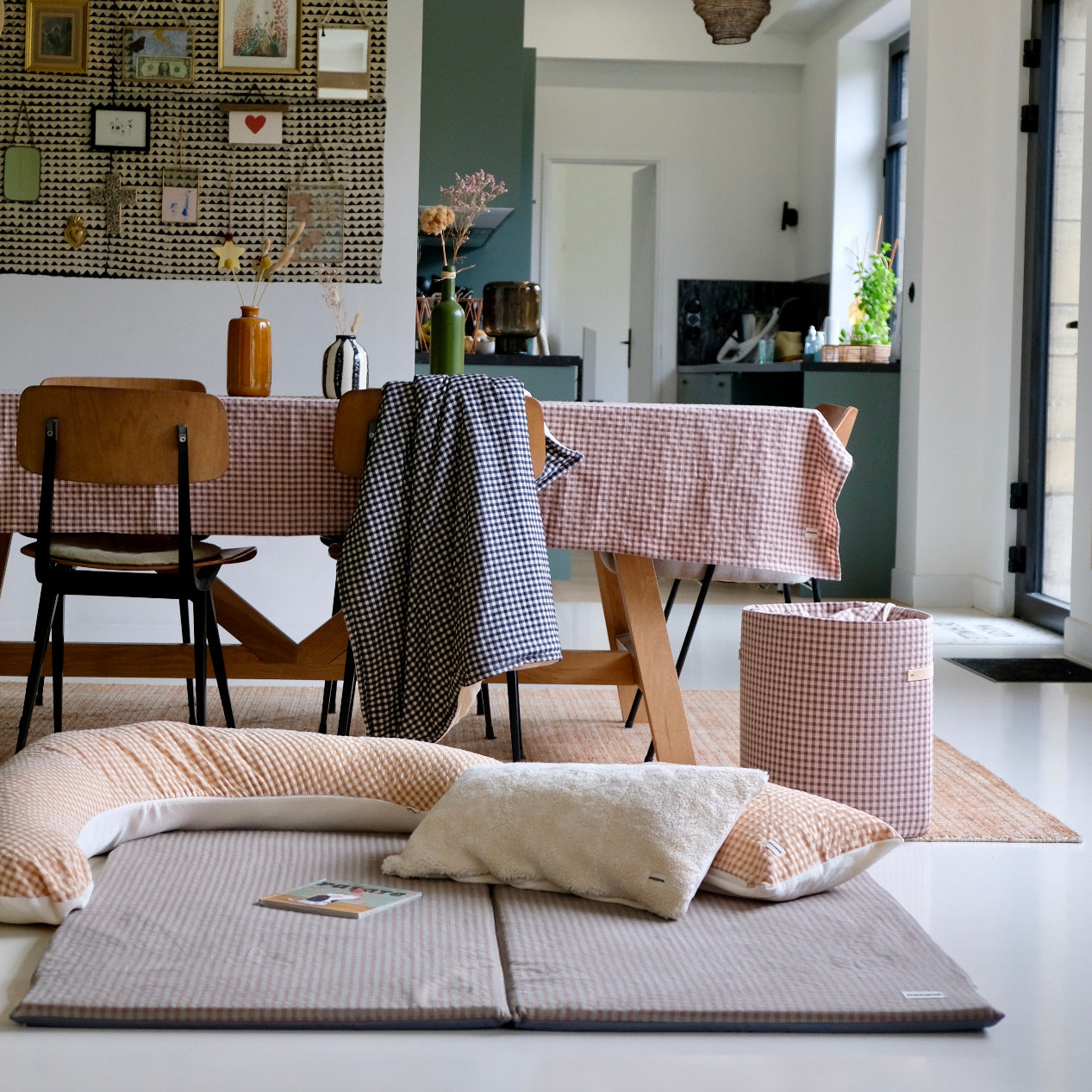 Tapis de vie Vichy Châtaigne