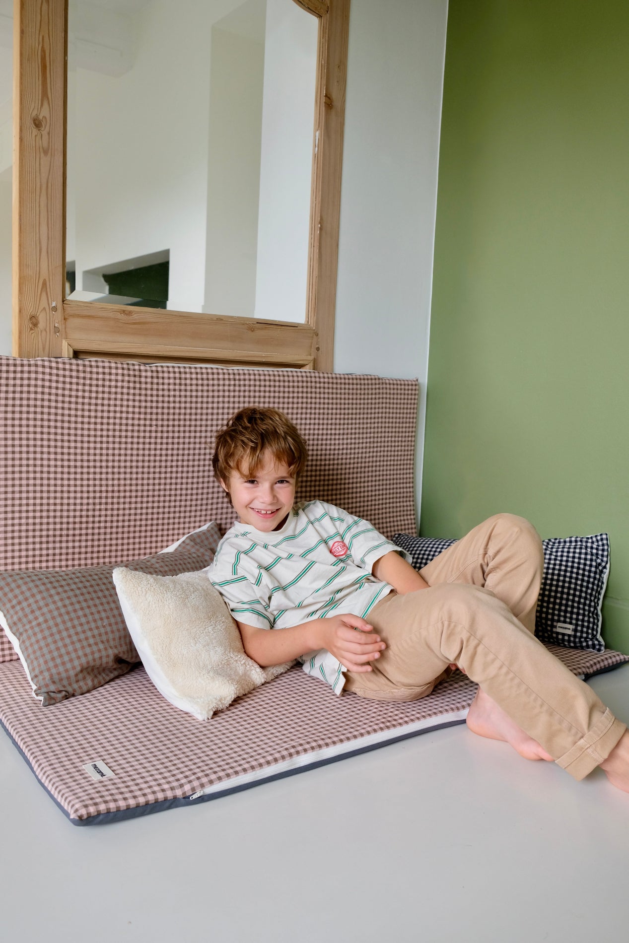 Tapis de vie Vichy Rhubarbe