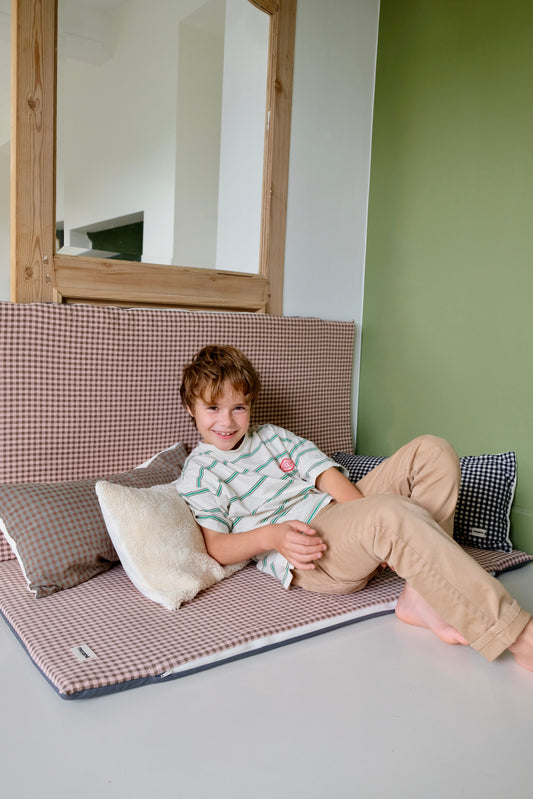 Tapis de vie Vichy Rhubarbe