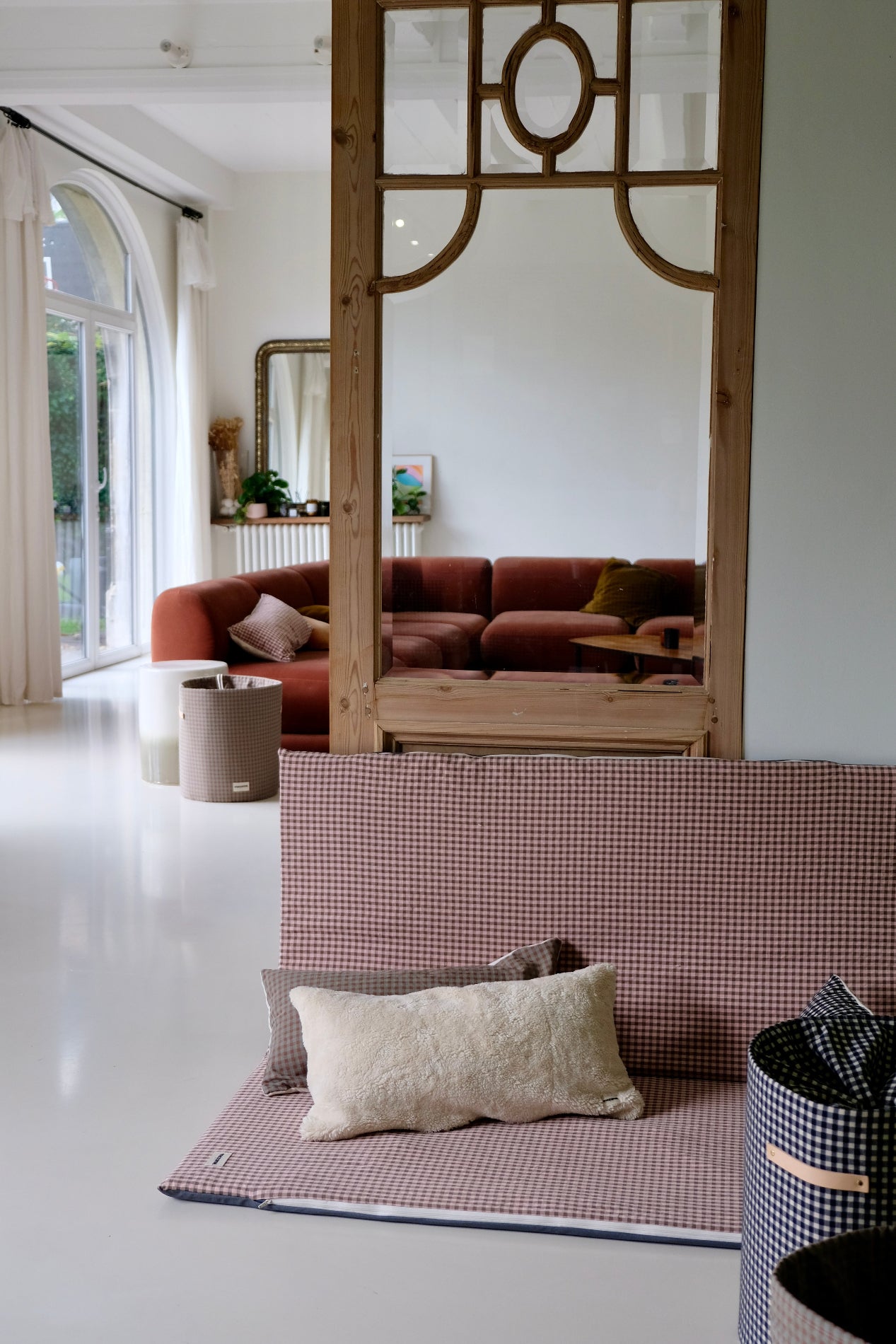 Tapis de vie Vichy Rhubarbe