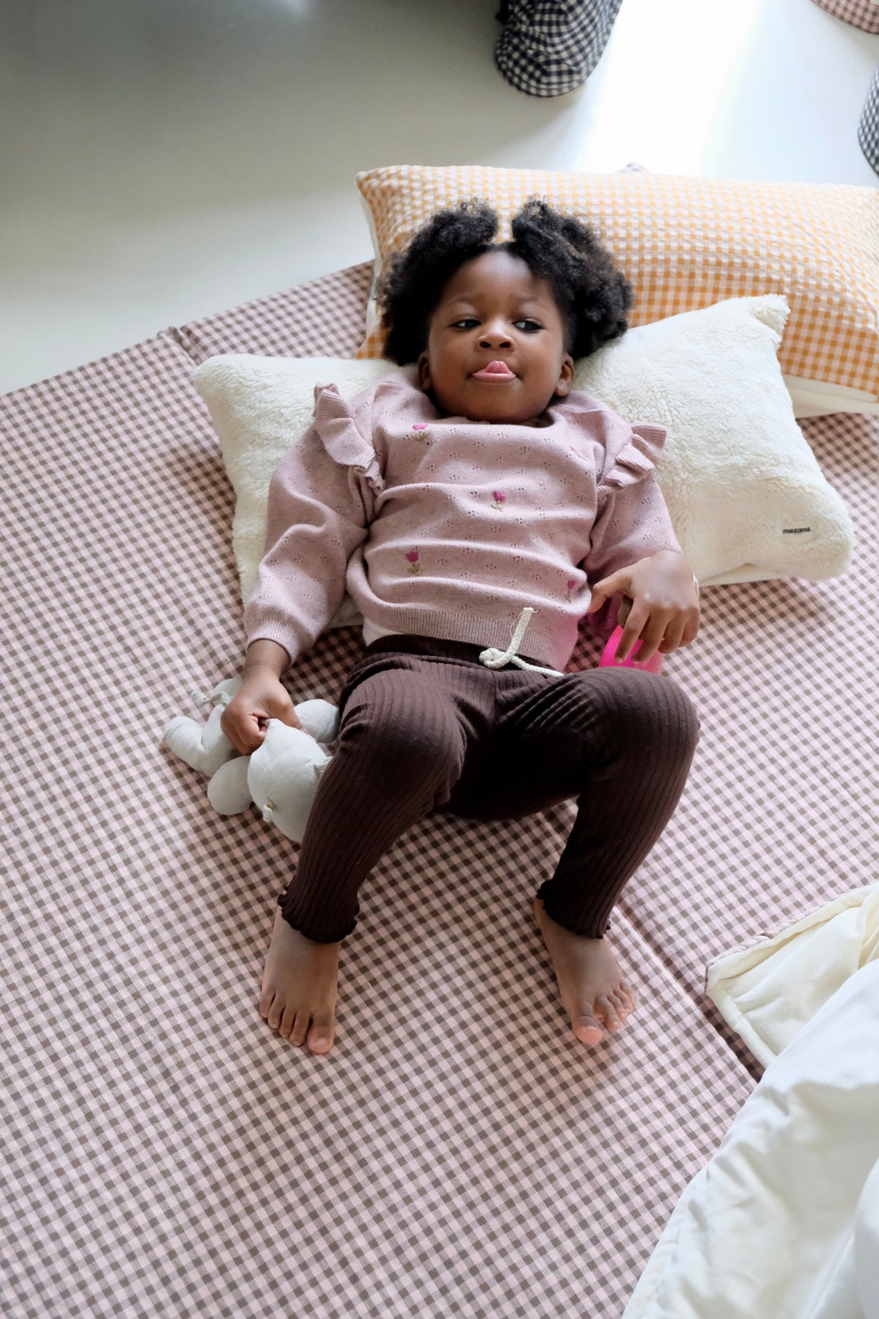 Housse Vichy Rhubarbe