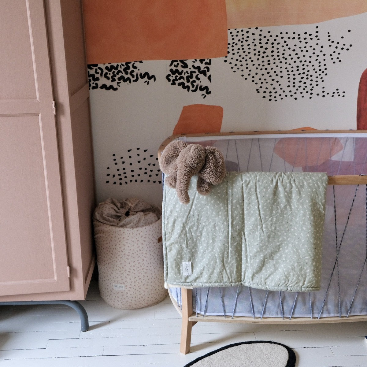 couverture chaude et douillette enfant coloris sauge