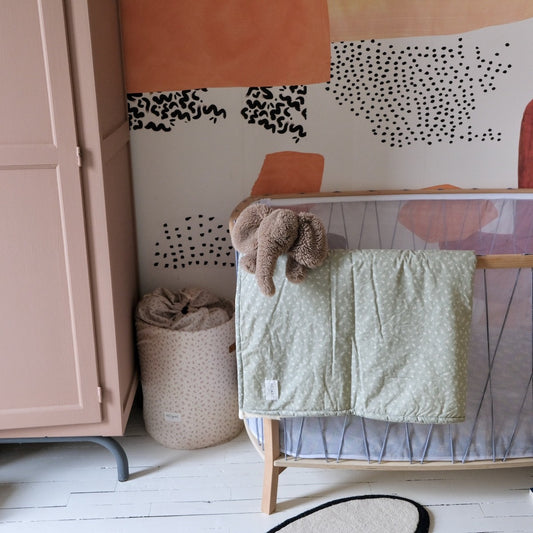 couverture chaude et douillette enfant coloris sauge
