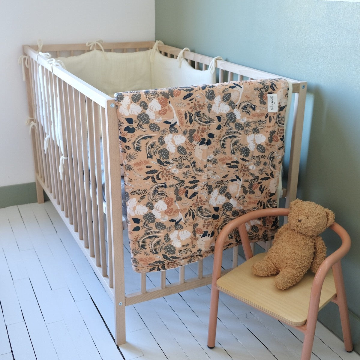 couverture chambre enfant bébé imprime tropical