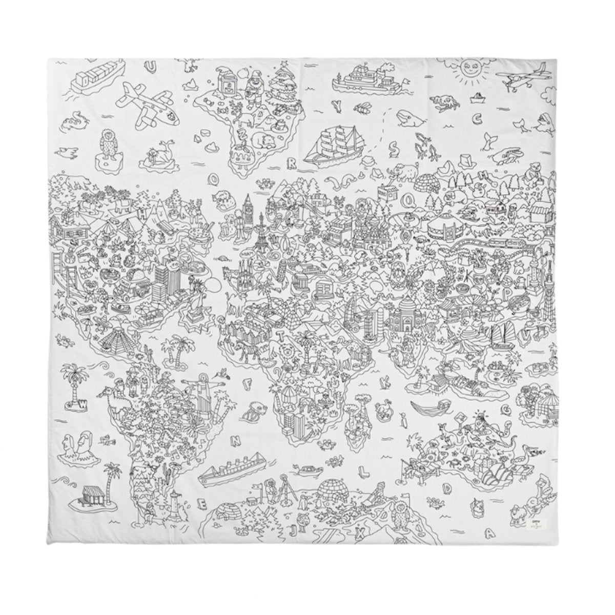 housse coloriage atlas à laver à enfiler pour tapis d eveil motricite activite bebe enfant lavable vide