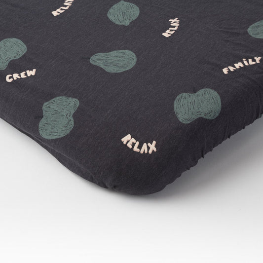 housse de matelas de change  jersey tout doux imprimé fruité coloris foncé