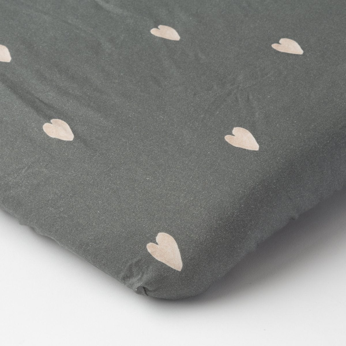 linge matelas à langer jersey coeur
